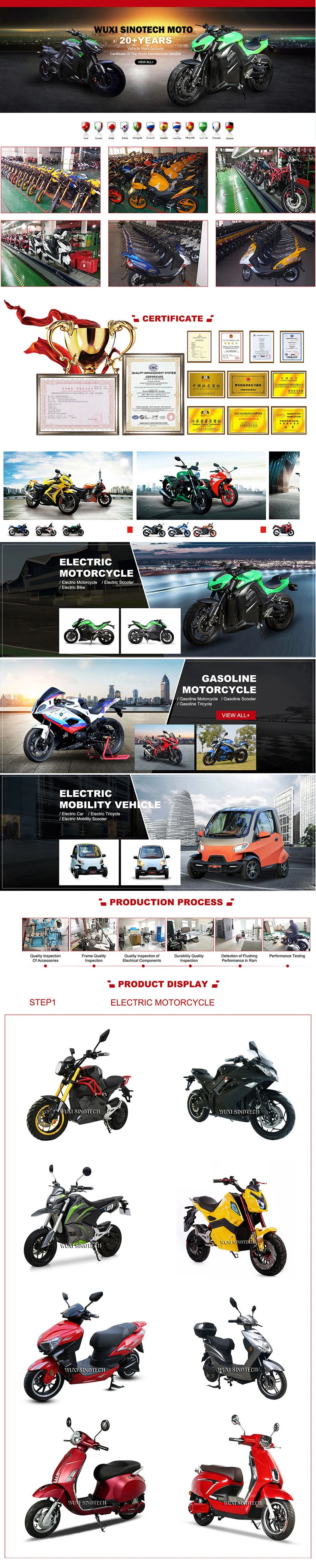 3000W Modern Electric Racing Motorbike Best Quality Cheap Price