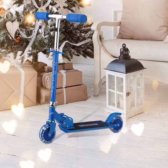Nova Scooter Color Kick Kids PU Rodas Grandes Freio Duplo Dobrável City Scooter Adulto
